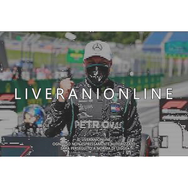 Valtteri Bottas (FIN) Mercedes AMG F1 celebrates his pole position in qualifying parc ferme. 04.07.2020. Formula 1 World Championship, Rd 1, Austrian Grand Prix, Spielberg, Austria, Qualifying Day. - www.xpbimages.com, EMail: requests@xpbimages.com - copy of publication required for printed pictures. Every used picture is fee-liable. © Copyright: FIA Pool Image for Editorial Use Only / AGENZIA ALDO LIVERANI SAS - ITALY ONLY EDITORIAL USE ONLY