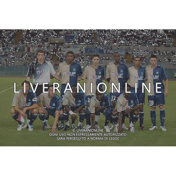 Lazio - Marsiglia semifinale andata intertoto 27/07/2005 nella foto la formazione del marsiglia 2005/06 ph gianni nucci/agenzia aldo liverani