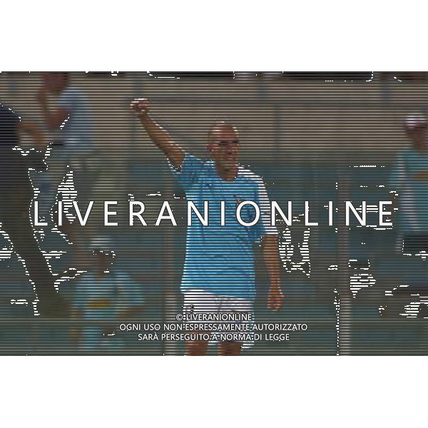 Lazio - Marsiglia semifinale andata intertoto 27/07/2005 nella foto esultanza dopo il gol di paolo di canio ph gianni nucci/agenzia aldo liverani