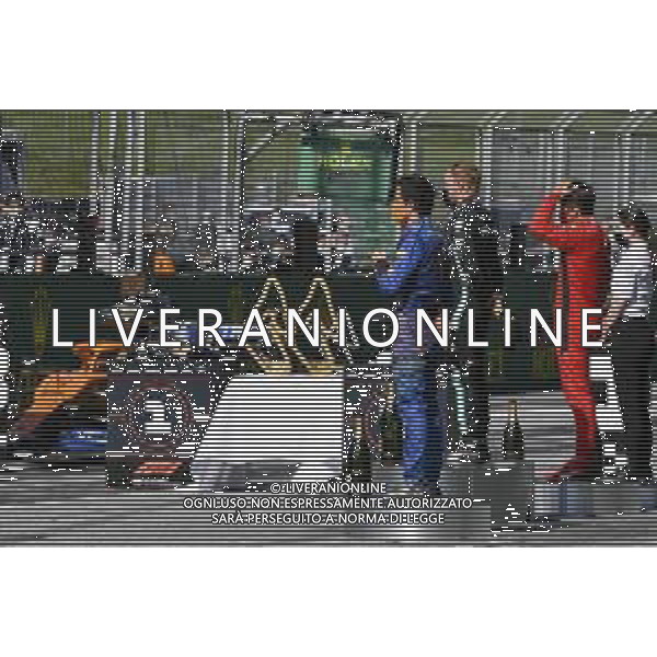 The podium: Charles Leclerc (MON) Ferrari, second; Valtteri Bottas (FIN) Mercedes AMG F1, race winner; Lando Norris (GBR) McLaren, third. 05.07.2020. Formula 1 World Championship, Rd 1, Austrian Grand Prix, Spielberg, Austria, Race Day. - www.xpbimages.com, EMail: requests@xpbimages.com - copy of publication required for printed pictures. Every used picture is fee-liable. © Copyright: FIA Pool Image for Editorial Use Only/ AGENZIA ALDO LIVERANI SAS - ITALY ONLY EDITORIAL USE ONLY