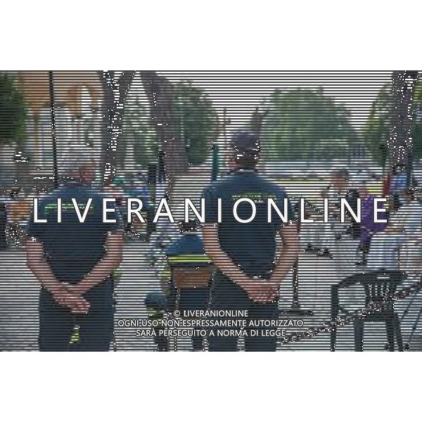 Cronaca Dalmine, Dalmine, Italia, 06 luglio 2020 Celebrazione Eucaristica nel giorno del 76° Anniversario del Bombardamento della Dalmine Nella foto: La Protezione Civile presente alla Celebrazione Eucaristica AG ALDO LIVERANI -LM MEDIA-FOTO SILVIA COLOMBO