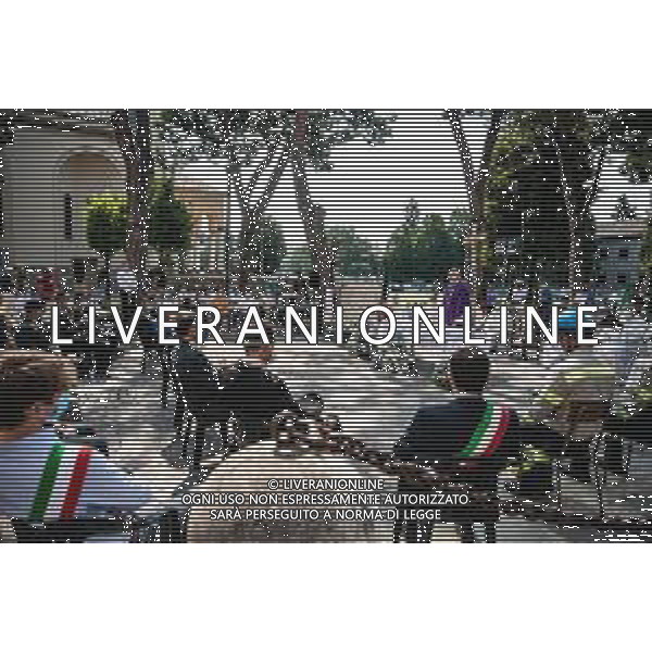 Cronaca Dalmine, Dalmine, Italia, 06 luglio 2020 Celebrazione Eucaristica nel giorno del 76° Anniversario del Bombardamento della Dalmine Nella foto: Celebrazione Eucaristica AG ALDO LIVERANI -LM MEDIA-FOTO SILVIA COLOMBO