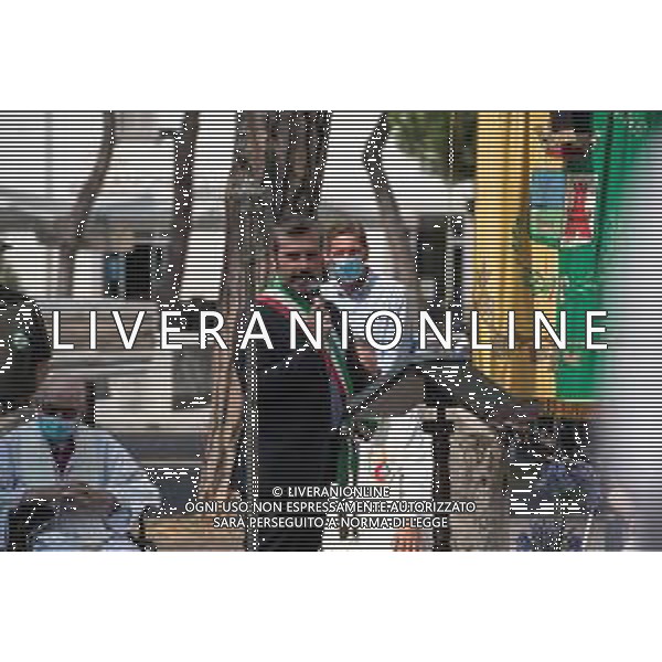 Cronaca Dalmine, Dalmine, Italia, 06 luglio 2020 Celebrazione Eucaristica nel giorno del 76° Anniversario del Bombardamento della Dalmine Nella foto: Francesco Bramani, sindaco di Dalmine AG ALDO LIVERANI -LM MEDIA-FOTO SILVIA COLOMBO