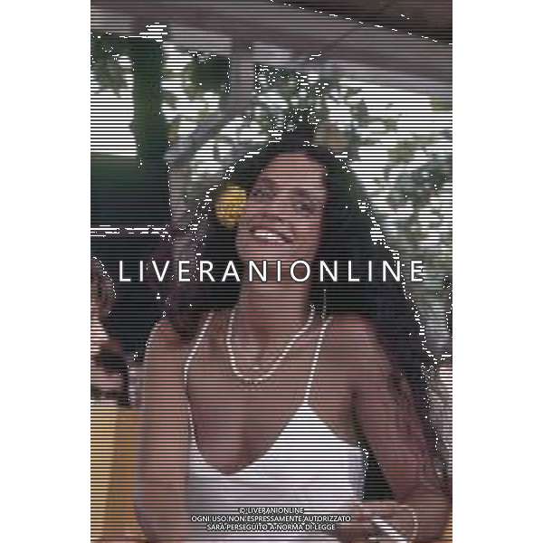 SONIA BRAGA, attrice brasiliana - RETROSPETTIVA nella foto durante la trasmissione Blitz al Bandiera Gialla di Rimini nel 1984 ©ARCHIVIO AGENZIA ALDO LIVERANI SAS