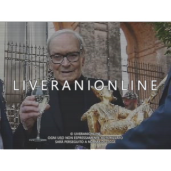Cultura Palazzo Te , Mantova, Italia, 28 giugno 2019 Ennio Morricone in concerto Nella foto: Ennio Morricone riceve l\'Arlecchino d\'oro ©Alessio Tarpini - Alessio Marini / AGENZIA ALDO LIVERANI SAS