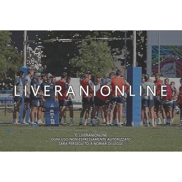 parma, Italy, 07 July 2020 Italy Rugby Team training Photo showing: Players take a break during the training session ©Massimiliano Carnabuci - Alessio Marini - Alessio Marini / AGENZIA ALDO LIVERANI SAS