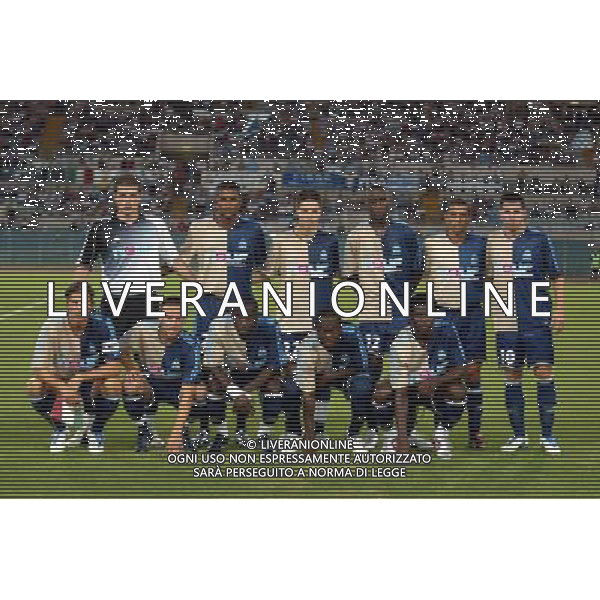 Lazio - Marsiglia semifinale andata intertoto 27/07/2005 nella foto la formazione del marsiglia 2005/06 ph gianni nucci/agenzia aldo liverani
