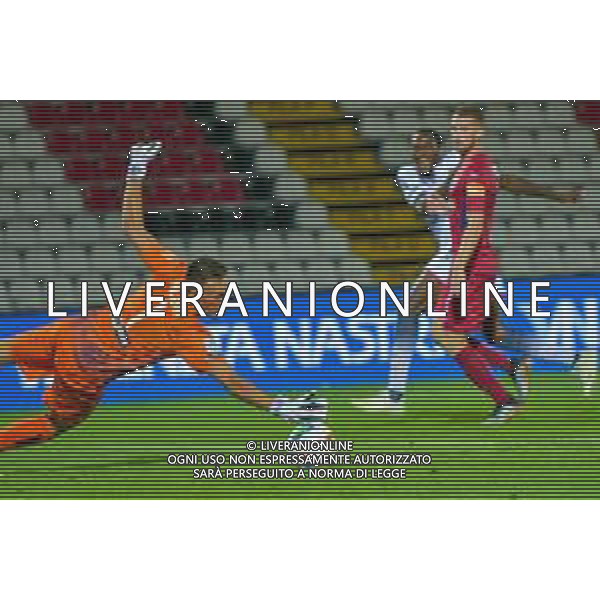Campionato di Calcio Serie B 2019/2020 Cittadella (PD), Italia, 10 luglio 2020 Cittadella vs Crotone Nella foto: paratadi Alberto Paleari (AS Cittadella) tiro di Simy (FC Crotone) FOTO ALESSIO MARINI-LM MEDIA -AG ALDO LIVERANI SAS