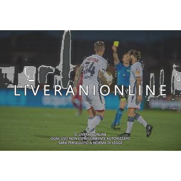 Campionato di Calcio Serie B 2019/2020 Cittadella (PD), Italia, 10 luglio 2020 Cittadella vs Crotone Nella foto: Luca Marrone (FC Crotone) viene ammunito FOTO ALESSIO MARINI-LM MEDIA -AG ALDO LIVERANI SAS