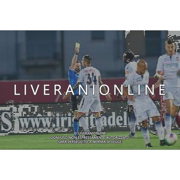Campionato di Calcio Serie B 2019/2020 Cittadella (PD), Italia, 10 luglio 2020 Cittadella vs Crotone Nella foto: Luca Marrone (FC Crotone) viene ammunito FOTO ALESSIO MARINI-LM MEDIA -AG ALDO LIVERANI SAS