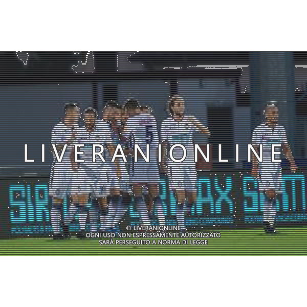 Campionato di Calcio Serie B 2019/2020 Cittadella (PD), Italia, 10 luglio 2020 Cittadella vs Crotone Nella foto: FC Crotone celebra il goal FOTO ALESSIO MARINI-LM MEDIA -AG ALDO LIVERANI SAS
