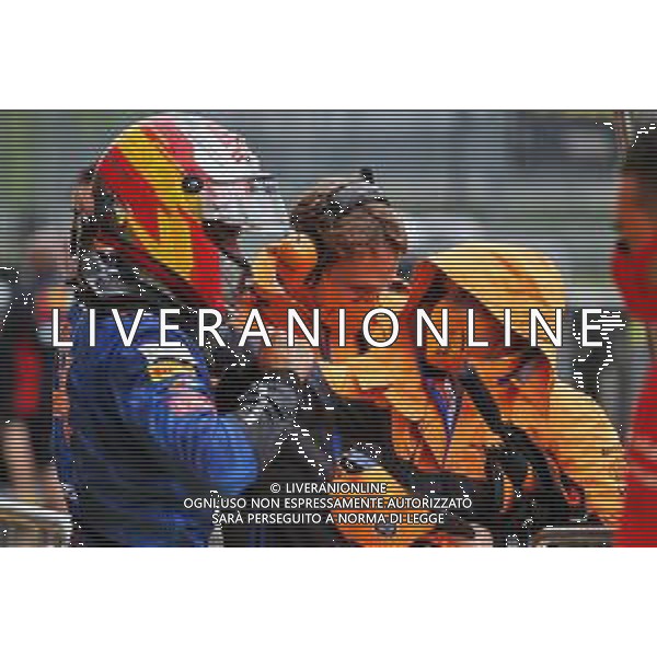 Carlos Sainz Jr (ESP) McLaren celebrates his third position in qualifying parc ferme. 11.07.2020. Formula 1 World Championship, Rd 2, Steiermark Grand Prix, Spielberg, Austria, Qualifying Day. / AGENZIA ALDO LIVERANI SAS - ITALY ONLY EDITORIAL USE ONLY