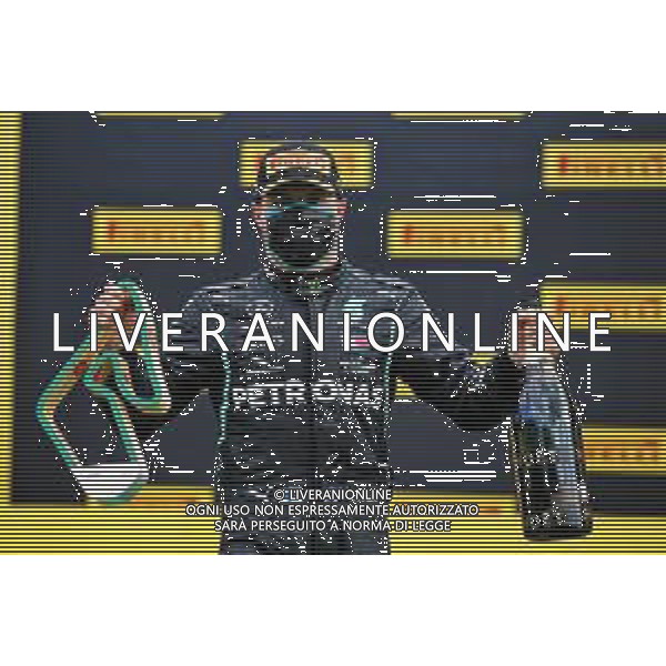 Valtteri Bottas (FIN) Mercedes AMG F1 celebrates his second position on the podium. 12.07.2020. Formula 1 World Championship, Rd 2, Steiermark Grand Prix, Spielberg, Austria, Race Day. / AGENZIA ALDO LIVERANI SAS - ITALY ONLY EDITORIAL USE ONLY