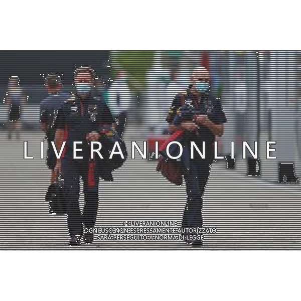 (L to R): Christian Horner (GBR) Red Bull Racing Team Principal with Adrian Newey (GBR) Red Bull Racing Chief Technical Officer. 17.07.2020. Formula 1 World Championship, Rd 3, Hungarian Grand Prix, Budapest, Hungary, Practice Day. / AGENZIA ALDO LIVERANI SAS - ITALY ONLY EDITORIAL USE ONLY