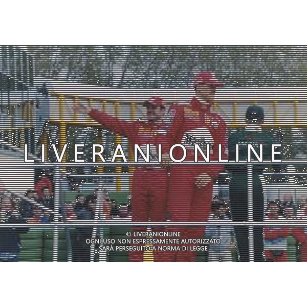 RETROSPETTIVA MICHAEL SCHUMACHER PILOTA F1 NELLA FOTO MICHAEL SCHUMACHER NELL\'ANNO 2000 CON RUBENS BARRICHELLO AG ALDO LIVERANI SAS