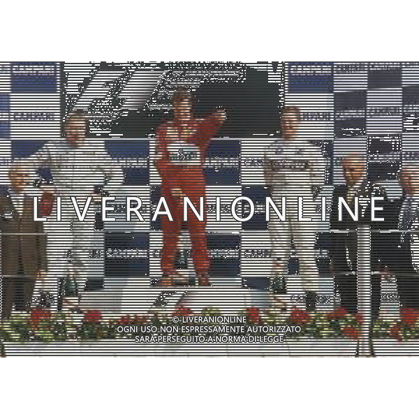 RETROSPETTIVA MICHAEL SCHUMACHER PILOTA F1 NELLA FOTO MICHAEL SCHUMACHER NELL\'ANNO 2000 SUL PODIO AL 71 GP DI MONZA F1 CON MIKKA HAKKINEN E RALF SCHUMACHER AG ALDO LIVERANI SAS