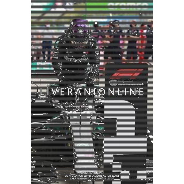 Pole sitter Lewis Hamilton (GBR) Mercedes AMG F1 W11 in qualifying parc ferme. 18.07.2020. Formula 1 World Championship, Rd 3, Hungarian Grand Prix, Budapest, Hungary, Qualifying Day. - www.xpbimages.com, EMail: requests@xpbimages.com - copy of publication required for printed pictures. Every used picture is fee-liable. © Copyright: FIA Pool Image for Editorial Use Only / AGENZIA ALDO LIVERANI SAS - ITALY ONLY EDITORIAL USE ONLY