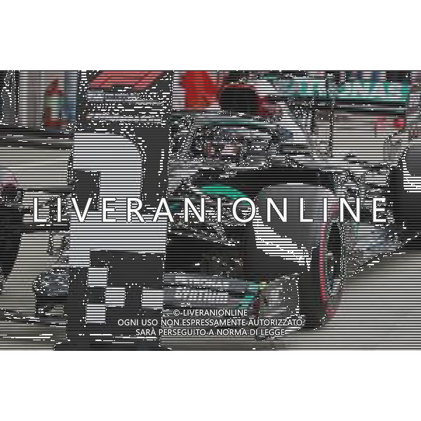 Pole sitter Lewis Hamilton (GBR) Mercedes AMG F1 W11 in qualifying parc ferme. 18.07.2020. Formula 1 World Championship, Rd 3, Hungarian Grand Prix, Budapest, Hungary, Qualifying Day. - www.xpbimages.com, EMail: requests@xpbimages.com - copy of publication required for printed pictures. Every used picture is fee-liable. © Copyright: FIA Pool Image for Editorial Use Only / AGENZIA ALDO LIVERANI SAS - ITALY ONLY EDITORIAL USE ONLY