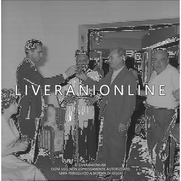 RETROSPETTIVA GINA LOLLOBRIGIDA ATTRICE NELLA FOTO GINA LOLLOBRIGIDA IL GIORNO DEL BATTESIMO DEL FIGLIO ANDREA MILKO SKOFIC NELL\'ANNO 1957 AG ALDO LIVERANI SAS