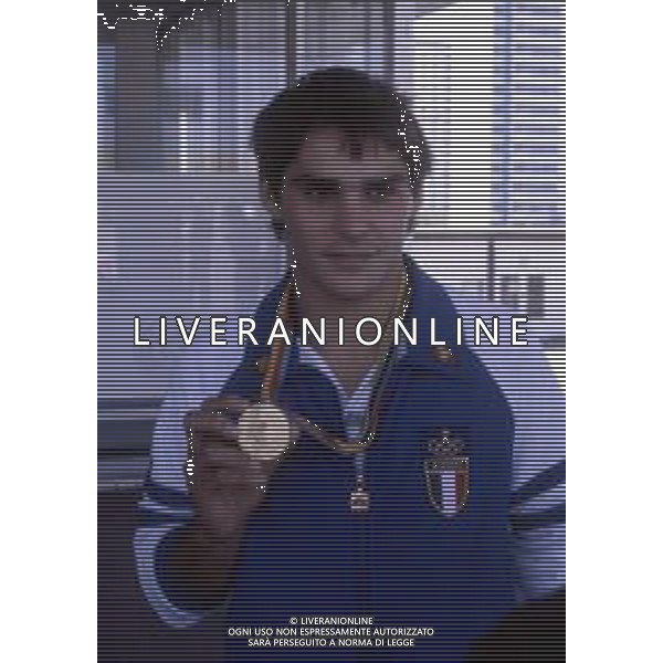 RETROSPETTIVA EZIO GAMBA JUDOKA ITALIA NELLA FOTO EZIO GAMBA ALLE OLIMPIADI DI MOSCA NELL\'ANNO 1980 AG ALDO LIVERANI SAS