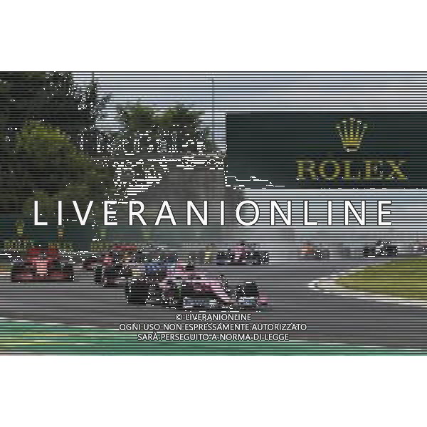 Lance Stroll (CDN) Racing Point F1 Team RP20 at the start of the race. 19.07.2020. Formula 1 World Championship, Rd 3, Hungarian Grand Prix, Budapest, Hungary, Race Day. / AGENZIA ALDO LIVERANI SAS - ITALY ONLY EDITORIAL USE ONLY