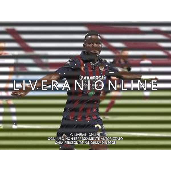 Reggio Audace-Bari Campionato di Calcio Legapro 2019/2020 Finale Playoff promozione serie B Reggio Emilia, 22 Luglio 2020 Nella foto: Augustus Kargbo esulta dopo il gol dell\'1-0 Ph. Soli - Ag. Aldo Liverani / AGENZIA ALDO LIVERANI SAS