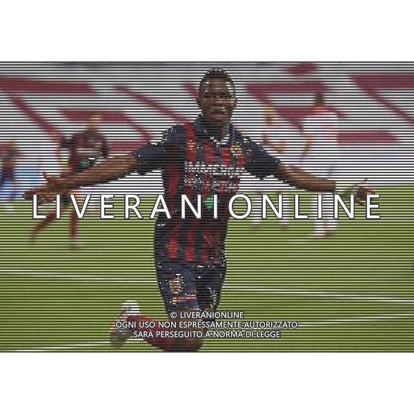Reggio Audace-Bari Campionato di Calcio Legapro 2019/2020 Finale Playoff promozione serie B Reggio Emilia, 22 Luglio 2020 Nella foto: Augustus Kargbo esulta dopo il gol dell\'1-0 Ph. Soli - Ag. Aldo Liverani / AGENZIA ALDO LIVERANI SAS
