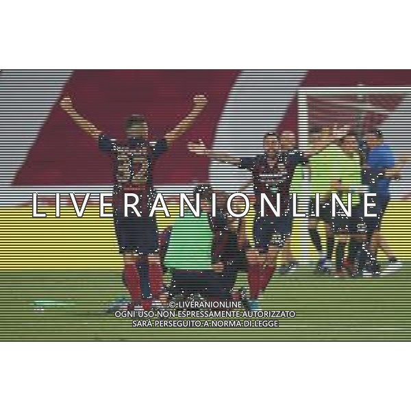 Reggio Audace-Bari Campionato di Calcio Legapro 2019/2020 Finale Playoff promozione serie B Reggio Emilia, 22 Luglio 2020 Nella foto: la gioia dei giocatori della Reggiana Ph. Soli - Ag. Aldo Liverani / AGENZIA ALDO LIVERANI SAS