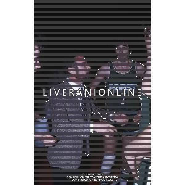 RETROSPETTIVA ARNALDO TAURISANO ALLENATORE BASKET NELLA FOTO ARNALDO TAURISANO ALLENATORE FORST CANTU\' AG ALDO LIVERANI SAS
