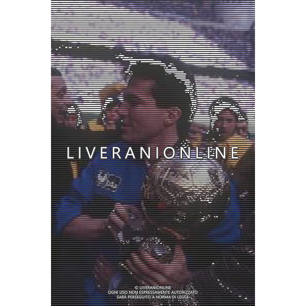 RETROSPETTIVA LOTHAR MATTHAUS CALCIATORE NELLA FOTO LOTHAR MATTHAUS CON IL PALLONE D\'ORO NELL\'ANNO 1990 AG ALDO LIVERANI SAS