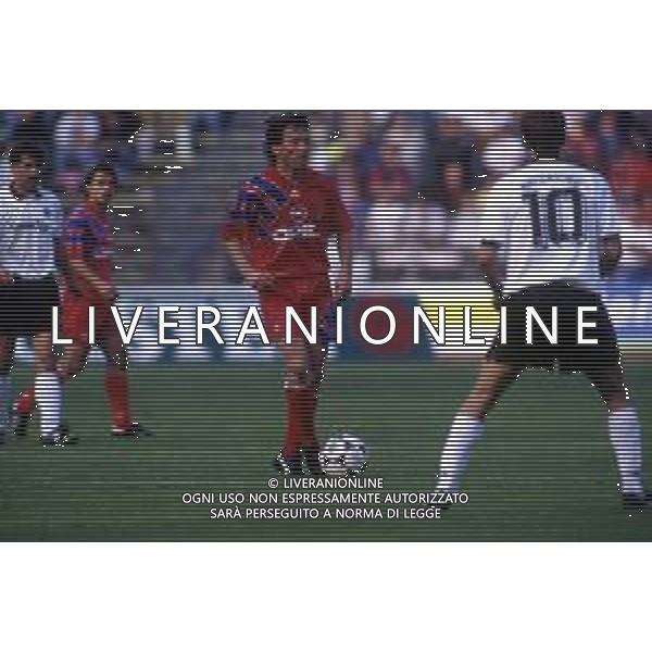 RETROSPETTIVA LOTHAR MATTHAUS CALCIATORE NELLA FOTO LOTHAR MATTHAUS CON LA MAGLIA DEL BAYERN MONACO NELL\'ANNO 1992-1993 AG ALDO LIVERANI SAS