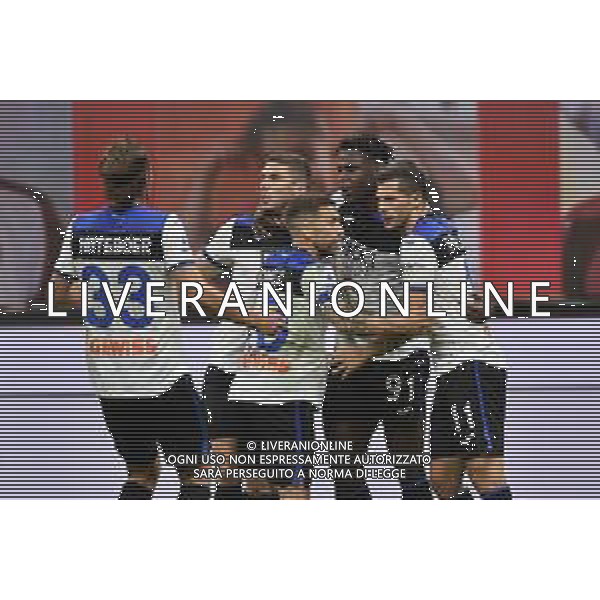 esultanza Atalanta dopo il gol dell\'1 a 1 di duvan zapata Milan vs Atalanta Campionato Serie A TIM - 36¬∞ giornata Milano 24-07-2020 Stadio Giuseppe Meazza - San Siro foto Roberto Garavaglia - agenzia Aldo Liverani sas/ AGENZIA ALDO LIVERANI SAS