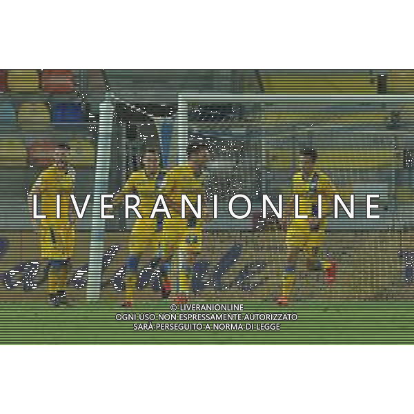 Frosinone vs Benevento Campionato Serie B - 34 giornata Stadio Benito Stirpe - Frosinone 24-07-2020 nella foto Esultanza Frosinone gol Brighenti ©Federico Gaetano / AGENZIA ALDO LIVERANI SAS