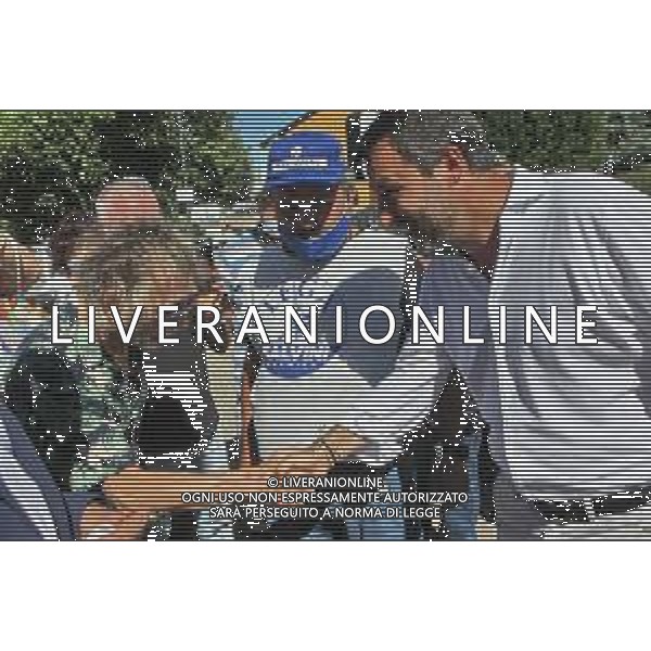 IMOLA 25 07 2020 HOTEL MOLINO ROSSO MATTEO SALVINI CON CANDIDATO SINDACO DI IMOLA DANIELE MARCHETTI NELLA FOTO ARRIVO A SORPRESA DI CLAUDIO GALLO GOLINELLI BASSISTA DI VASCO ROSSI CON MATTEO SALVINI ©SANNA / AGENZIA ALDO LIVERANI SAS