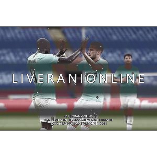 2019/2020 Genova, Italy, 25 July 2020 Genoa vs FC Internazionale Photo showing: Romelu Lukaku of FC Inter celebrates after scoring a goal - esultanza dopo il gol ©Matteo Papini - Alessio Marini / AGENZIA ALDO LIVERANI SAS