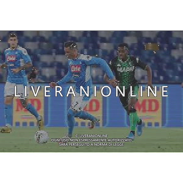 NAPOLI - SASSUOLO CAMPIONATO SERIE A TIM 25.07.2020 NELLA FOTO OSE\' CALLEJON, HAMED JUNIOR TRAORE\' ©MOSCA / AGENZIA ALDO LIVERANI SAS
