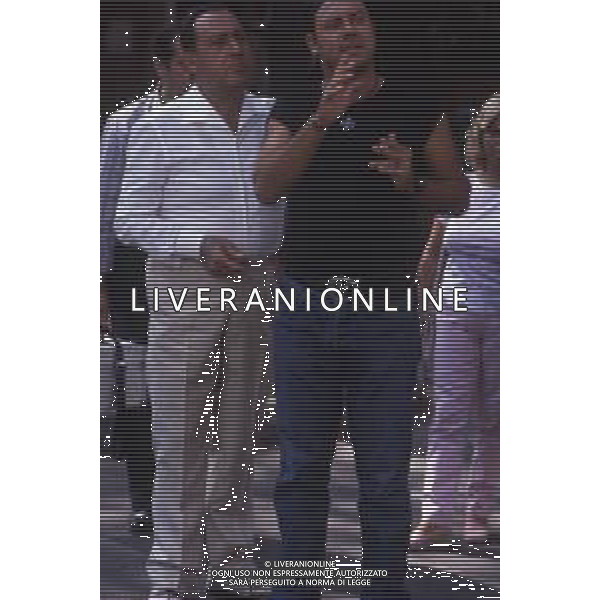 RETROSPETTIVA ALBERTO SORDI ATTORE NELLA FOTO ALBERTO SORDI NEL FILM "TROPPO FORTE" NELL\'ANNO 1986 CON CARLO VERDONE AG ALDO LIVERANI SAS