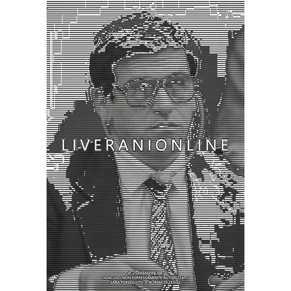 RETROSPETTIVA GIORGIO BENVENUTO SINDACALISTA E POLITICO ITALIANO NELLA FOTO GIORGIO BENVENUTO NELL\'ANNO 1985 AG ALDO LIVERANI SAS