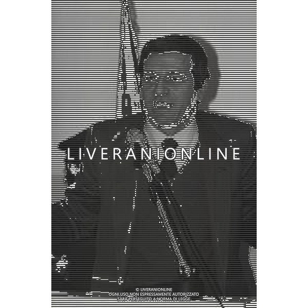 RETROSPETTIVA GIORGIO BENVENUTO SINDACALISTA E POLITICO ITALIANO NELLA FOTO GIORGIO BENVENUTO NELL\'ANNO 1987 AG ALDO LIVERANI SAS
