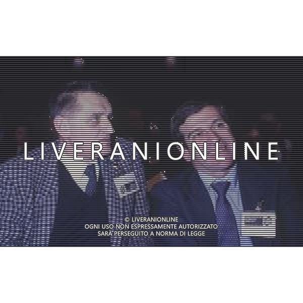 1989 RETROSPETTIVA GIORGIO BENVENUTO SINDACALISTA E POLITICO ITALIANO NELLA FOTO GIORGIO BENVENUTO CON ANTONIO PIZZINATO NELL\'ANNO 1982 AG ALDO LIVERANI SAS