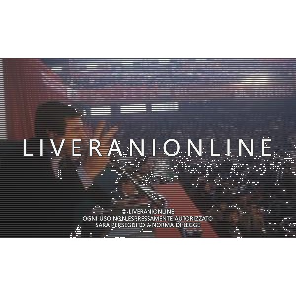 1984 RETROSPETTIVA GIORGIO BENVENUTO SINDACALISTA E POLITICO ITALIANO NELLA FOTO GIORGIO BENVENUTO AL CONGRESOO DELLA UIL A MILANO NELL\'ANNO 1982 AG ALDO LIVERANI SAS