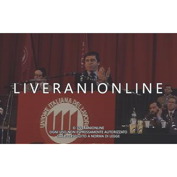 1984 RETROSPETTIVA GIORGIO BENVENUTO SINDACALISTA E POLITICO ITALIANO NELLA FOTO GIORGIO BENVENUTO AL CONGRESOO DELLA UIL A MILANO NELL\'ANNO 1982 AG ALDO LIVERANI SAS