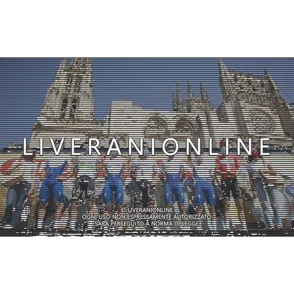 28-07-2020 Vuelta Burgos; Tappa 01 Burgos - Mirador Del Castillo; 2020, Deceuninck - Quick Step; Bennett, Sam; Morkov, Michael; Burgos; ©SIROTTI / AGENZIA ALDO LIVERANI SAS