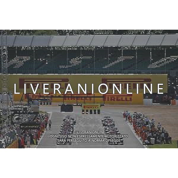 The grid before the start of the race. 02.08.2020. Formula 1 World Championship, Rd 4, British Grand Prix, Silverstone, England, Race Day. / AGENZIA ALDO LIVERANI SAS - ITALY ONLY EDITORIAL USE ONLY