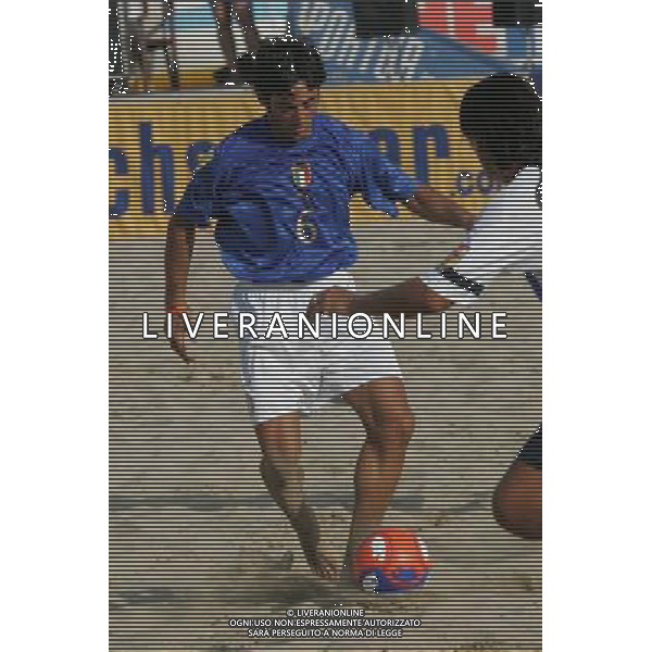 Lega Europea di Beach soccer Cervia 2005 nella foto: Andrea forte - Italia AGENZIA ALDO LIVERANI