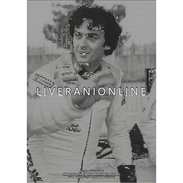 RETROSPETTIVA FRANCO UNCINI MOTOCICLISMO NELLA FOTO FRANCO UNCINI NELL\'ANNO 1983 FOTO W.PIGRUCCI-AG ALDO LIVERANI SAS
