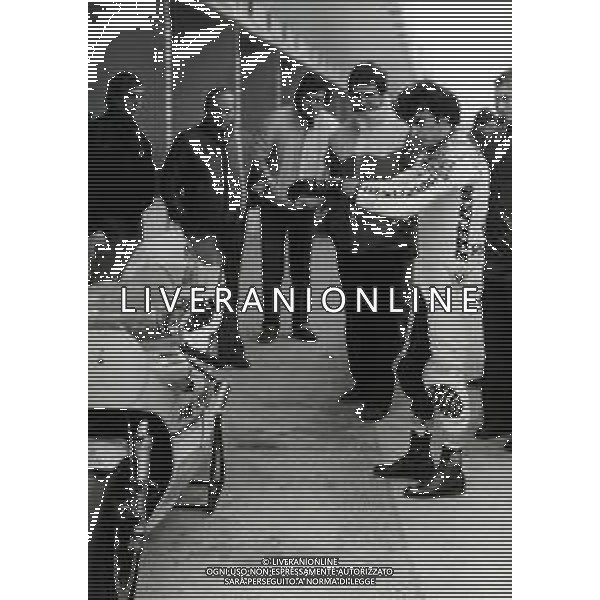 RETROSPETTIVA FRANCO UNCINI MOTOCICLISMO NELLA FOTO FRANCO UNCINI NELL\'ANNO 1983 FOTO W.PIGRUCCI-AG ALDO LIVERANI SAS