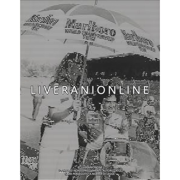 RETROSPETTIVA FRANCO UNCINI MOTOCICLISMO NELLA FOTO FRANCO UNCINI A IMOLA FOTO GIANNI SANNAAG ALDO LIVERANI SAS