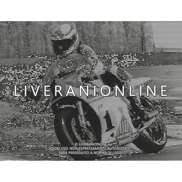 RETROSPETTIVA FRANCO UNCINI MOTOCICLISMO NELLA FOTO FRANCO UNCINI NELL\'ANNO 1983 FOTO W.PIGRUCCI-AG ALDO LIVERANI SAS