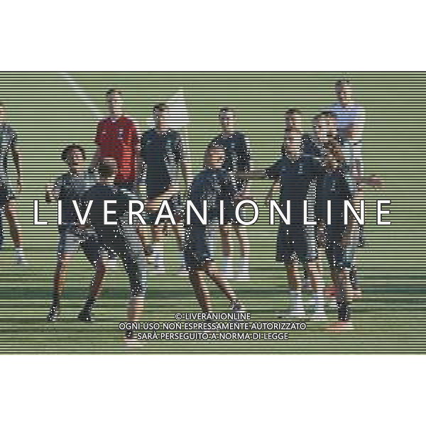 Torino 06.08.2020 Continassa Allenamento Juventus pre Champions League 2019/2020 ©Viganti/Agenzia Aldo Liverani Nella foto: il gruppo durante il torello / AGENZIA ALDO LIVERANI SAS